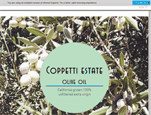 Tablet Screenshot of coppettioliveoil.com